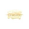 Mustang Araba Silüet Sticker 17x17 Cm Gold