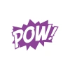Pow Araba Sticker 17x17 Cm Mor