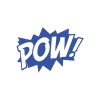 Pow Araba Sticker 17x17 Cm Mavi
