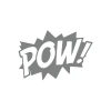 Pow Araba Sticker 17x17 Cm Gri