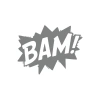 Bam Araba Sticker 17x17 Cm Gri