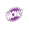 Wow Araba Sticker 17x17 Cm Mor