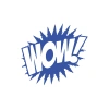 Wow Araba Sticker 17x17 Cm Mavi