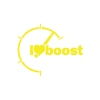I love Boost Araba Sticker 17x17 Cm Sarı