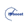 I love Boost Araba Sticker 17x17 Cm Mavi