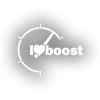 I love Boost Araba Sticker 17x17 Cm Beyaz