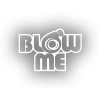 Blow Me Araba Sticker 17x17 Cm Beyaz