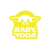 Baby Yoda Araba Stickeri 17x17 Cm Sarı