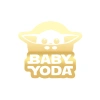 Baby Yoda Araba Stickeri 17x17 Cm Gold