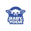 Baby Yoda Araba Stickeri 17x17 Cm Mavi
