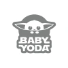 Baby Yoda Araba Stickeri 17x17 Cm Gri