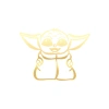 Baby Yoda Araba Stickeri 17x17 Cm Gold