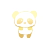 Sevimli Panda Araba Sticker 17x17 Cm Gold