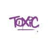 Toxic Araba Sticker 17x17 Cm Mor