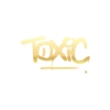 Toxic Araba Sticker 17x17 Cm Gold