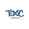 Toxic Araba Sticker 17x17 Cm Mavi