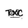 Toxic Araba Sticker 17x17 Cm Siyah