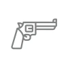 Pistol Araba Sticker 17x17 Cm Gri