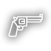 Pistol Araba Sticker 17x17 Cm Beyaz