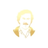 Pablo Escobar Silüet Araba Sticker 17x17 Cm Gold