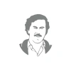 Pablo Escobar Silüet Araba Sticker 17x17 Cm Gri