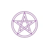 Pentagram Araba Sticker 17x17 Cm Mor