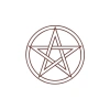 Pentagram Araba Sticker 17x17 Cm Kahverengi