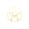 Pentagram Araba Sticker 17x17 Cm Gold