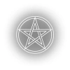 Pentagram Araba Sticker 17x17 Cm Beyaz