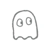 Sevimli Hayalet Araba Sticker 17x17 Cm Gri