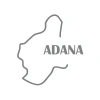 Adana Harita Araba Sticker 17x17 Cm Gri