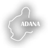 Adana Harita Araba Sticker 17x17 Cm Beyaz