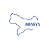 Amasya Harita Araba Sticker 17x17 Cm Mavi