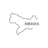 Amasya Harita Araba Sticker 17x17 Cm Gri