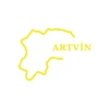 Artvin Harita Araba Sticker 17x17 Cm Sarı