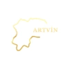 Artvin Harita Araba Sticker 17x17 Cm Gold