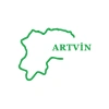 Artvin Harita Araba Sticker 17x17 Cm Yeşil