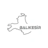 Balıkesir Harita Araba Sticker 17x17 Cm Gri