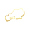 Bolu Harita Araba Sticker 17x17 Cm Gold