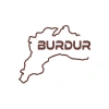 Burdur Harita Araba Sticker 17x17 Cm Kahverengi