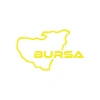 Bursa Harita Araba Sticker 17x17 Cm Sarı