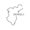 Denizli Harita Araba Sticker 17x17 Cm Gri