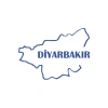 Diyarbakır Harita Araba Sticker 17x17 Cm Mavi