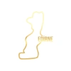 Edirne Harita Araba Sticker 17x17 Cm Gold