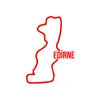 Edirne Harita Araba Sticker 17x17 Cm Kırmızı