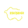 Eskişehir Harita Araba Sticker 17x17 Cm Sarı