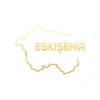Eskişehir Harita Araba Sticker 17x17 Cm Gold