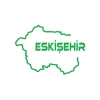 Eskişehir Harita Araba Sticker 17x17 Cm Yeşil