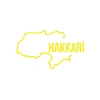 Hakkari Harita Araba Sticker 17x17 Cm Sarı