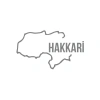 Hakkari Harita Araba Sticker 17x17 Cm Gri